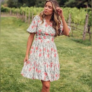 Painted Rose Dress floral tea dress by jessakae